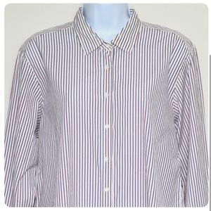 Courtney Cox - Xirena red white & blue striped shirt